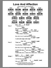 Cover icon of Love And Affection sheet music for piano solo (chords, lyrics, melody) by Joan Armatrading, intermediate piano (chords, lyrics, melody)