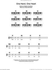 Cover icon of One Hand, One Heart sheet music for piano solo (chords, lyrics, melody) by Leonard Bernstein, West Side Story (Musical) and Stephen Sondheim, wedding score, intermediate piano (chords, lyrics, melody)