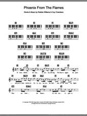 Cover icon of Phoenix From The Flames sheet music for piano solo (chords, lyrics, melody) by Robbie Williams and Guy Chambers, intermediate piano (chords, lyrics, melody)