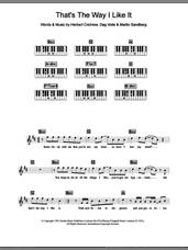 Cover icon of That's The Way I Like It sheet music for piano solo (chords, lyrics, melody) by Backstreet Boys, Dag Volle, Herbert Crichlow and Martin Sandberg, intermediate piano (chords, lyrics, melody)
