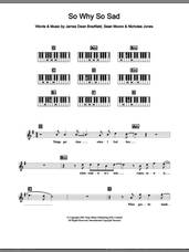 Cover icon of So Why So Sad sheet music for piano solo (chords, lyrics, melody) by The Manic Street Preachers, James Dean Bradfield, Nicholas Jones and Sean Moore, intermediate piano (chords, lyrics, melody)