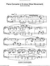 Cover icon of Piano Concerto in G minor (Slow Movement) sheet music for piano solo by Edvard Grieg, classical score, intermediate skill level