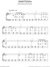 Cover icon of Sweet Caroline sheet music for voice and piano by Neil Diamond, intermediate skill level