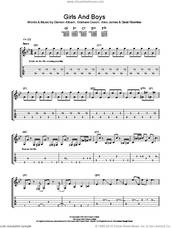 Cover icon of Girls And Boys sheet music for guitar (tablature) by Blur, Alex James, Damon Albarn, David Rowntree and Graham Coxon, intermediate skill level