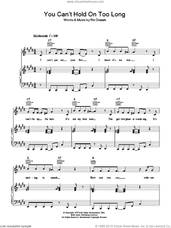 Cover icon of You Can't Hold On Too Long sheet music for voice, piano or guitar by The Cars and Ric Ocasek, intermediate skill level