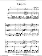 Cover icon of Di Quella Pira sheet music for voice, piano or guitar by Giuseppe Verdi, classical score, intermediate skill level