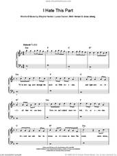 Cover icon of I Hate This Part sheet music for piano solo by Wayne Hector, The Pussycat Dolls, Jonas Jeberg, Lucas Secon and Mich Hansen, easy skill level