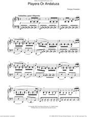 Cover icon of Playera Or Andaluza sheet music for piano solo by Enrique Granados, classical score, intermediate skill level