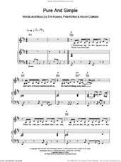 Cover icon of Pure And Simple sheet music for voice, piano or guitar by Hear'Say, HearSay, Hawes,T and Kirtley,P & Clarkson,A., intermediate skill level