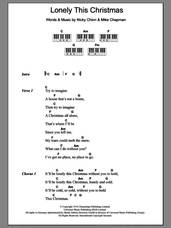 Cover icon of Lonely This Christmas sheet music for piano solo (chords, lyrics, melody) by Mud, Mike Chapman and Nicky Chinn, intermediate piano (chords, lyrics, melody)