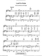 Cover icon of Lust For Kicks sheet music for voice, piano or guitar by The Cars and Ric Ocasek, intermediate skill level