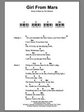 Cover icon of Girl From Mars sheet music for piano solo (chords, lyrics, melody) by Tim Wheeler, intermediate piano (chords, lyrics, melody)