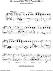 Cover icon of Nocturne From String Quartet No.2 sheet music for piano solo by Alexander Borodin, classical score, intermediate skill level