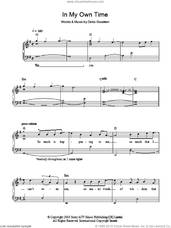 Cover icon of In My Own Time, (easy) sheet music for piano solo by Delta Goodrem, easy skill level