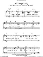 Cover icon of A Year Ago Today, (easy) sheet music for piano solo by Delta Goodrem, Mark Holden and Paul Wiltshire, easy skill level