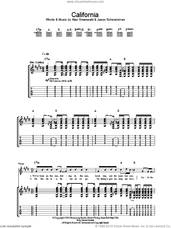 Cover icon of California sheet music for guitar (tablature) by Alex Greenwald, Phantom Planet and Jason Schwartzman, intermediate skill level