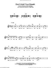 Cover icon of Don't Hold Your Breath sheet music for piano solo (chords, lyrics, melody) by Nicole Scherzinger, Billy Steinberg, Josh Alexander Berman and Toby Gad, intermediate piano (chords, lyrics, melody)