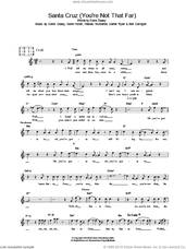 Cover icon of Santa Cruz (You're Not That Far) sheet music for voice and other instruments (fake book) by Conor Deasy, The Thrills, Kevin Horan and Padraic McMahon, intermediate skill level