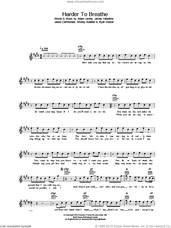 Cover icon of Harder To Breathe sheet music for voice and other instruments (fake book) by Maroon 5, Adam Levine and Jesse Carmichael, intermediate skill level