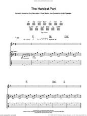 Cover icon of The Hardest Part sheet music for guitar (tablature) by Coldplay, Chris Martin, Guy Berryman, Jon Buckland and Will Champion, intermediate skill level