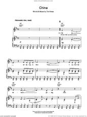 Cover icon of China sheet music for voice, piano or guitar by Tori Amos, intermediate skill level