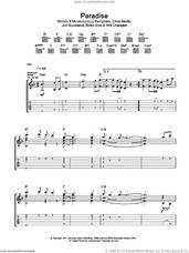 Cover icon of Paradise sheet music for guitar (tablature) by Coldplay, Brian Eno, Chris Martin, Guy Berryman, Jon Buckland and Will Champion, intermediate skill level