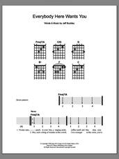 Cover icon of Everybody Here Wants You sheet music for guitar solo (chords) by Jeff Buckley, easy guitar (chords)