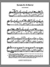 Cover icon of Sonata En Si Bemol sheet music for piano solo by Antonio Baciero, classical score, intermediate skill level
