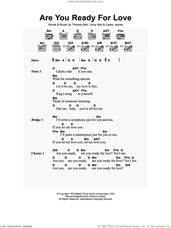 Cover icon of Are You Ready For Love sheet music for guitar (chords) by Elton John, Casey James, Leroy Bell and Thomas Bell, intermediate skill level