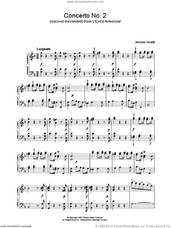 Cover icon of Concerto No.2 (2nd Movement: Larghetto) from 'L'Estro Armonico' Op.3 sheet music for piano solo by Antonio Vivaldi, classical score, intermediate skill level