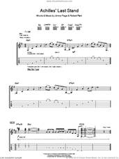 Cover icon of Achilles Last Stand sheet music for guitar (tablature) by Led Zeppelin, Jimmy Page and Robert Plant, intermediate skill level