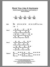 Cover icon of Rock You Like A Hurricane sheet music for guitar (chords) by The Scorpions, Herman Rarebell, Klaus Meine and Rudolf Schenker, intermediate skill level