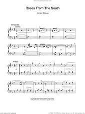 Cover icon of Roses From The South sheet music for piano solo by Johann Strauss, Jr., classical score, intermediate skill level