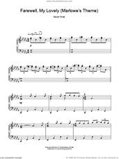 Cover icon of Farewell, My Lovely (Marlowe's Theme) sheet music for piano solo by David Shire, intermediate skill level