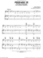 Cover icon of Prepare Ye (The Way Of The Lord) sheet music for voice, piano or guitar by Stephen Schwartz and Godspell (Musical), intermediate skill level