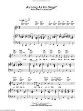 Cover icon of As Long As I'm Singing sheet music for voice, piano or guitar by Bobby Darin, intermediate skill level