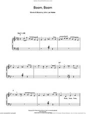 Cover icon of Boom Boom sheet music for piano solo by John Lee Hooker, easy skill level