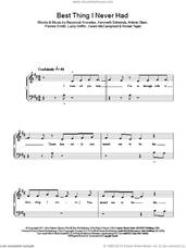 Cover icon of Best Thing I Never Had sheet music for piano solo by Beyonce, Antonio Dixon, Caleb McCampbell, Kenneth Edmonds, Larry Griffin, Patrick Smith and Robert Shea Taylor, easy skill level