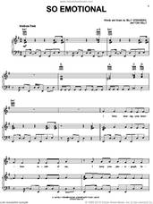 Cover icon of So Emotional sheet music for voice, piano or guitar by Whitney Houston, Billy Steinberg and Tom Kelly, intermediate skill level