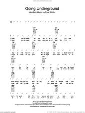 Cover icon of Going Underground sheet music for ukulele (chords) by The Jam and Paul Weller, intermediate skill level