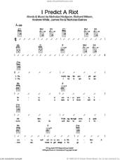 Cover icon of I Predict A Riot sheet music for ukulele (chords) by Kaiser Chiefs, Andrew White, James Rix, Nicholas Baines, Nicholas Hodgson and Richard Wilson, intermediate skill level