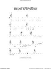 Cover icon of Your Mother Should Know sheet music for ukulele (chords) by The Beatles, Paul McCartney and John Lennon, intermediate skill level