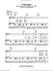 Cover icon of A Message sheet music for voice, piano or guitar by Coldplay, Chris Martin, Guy Berryman, Jon Buckland and Will Champion, intermediate skill level