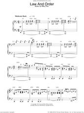 Cover icon of Theme from Law And Order sheet music for piano solo by Mike Post, intermediate skill level