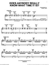Cover icon of Does Anybody Really Know What Time It Is? sheet music for voice, piano or guitar by Chicago and Robert Lamm, intermediate skill level