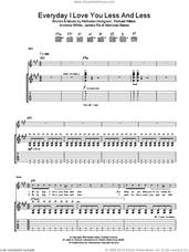 Cover icon of Everyday I Love You Less And Less sheet music for guitar (tablature) by Kaiser Chiefs, Andrew White, James Rix, Nicholas Baines, Nicholas Hodgson and Richard Wilson, intermediate skill level
