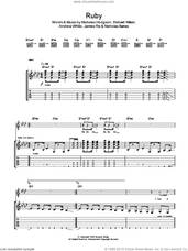 Cover icon of Ruby sheet music for guitar (tablature) by Kaiser Chiefs, Andrew White, James Rix, Nicholas Baines, Nicholas Hodgson and Richard Wilson, intermediate skill level
