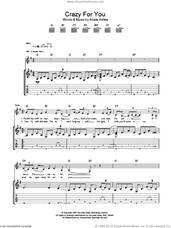 Cover icon of Crazy For You sheet music for guitar (tablature) by Adele and Adele Adkins, intermediate skill level