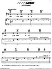 Cover icon of Good Night sheet music for voice, piano or guitar by The Beatles, John Lennon and Paul McCartney, intermediate skill level