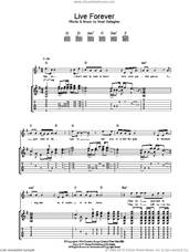 Cover icon of Live Forever sheet music for guitar (tablature) by Oasis and Noel Gallagher, intermediate skill level